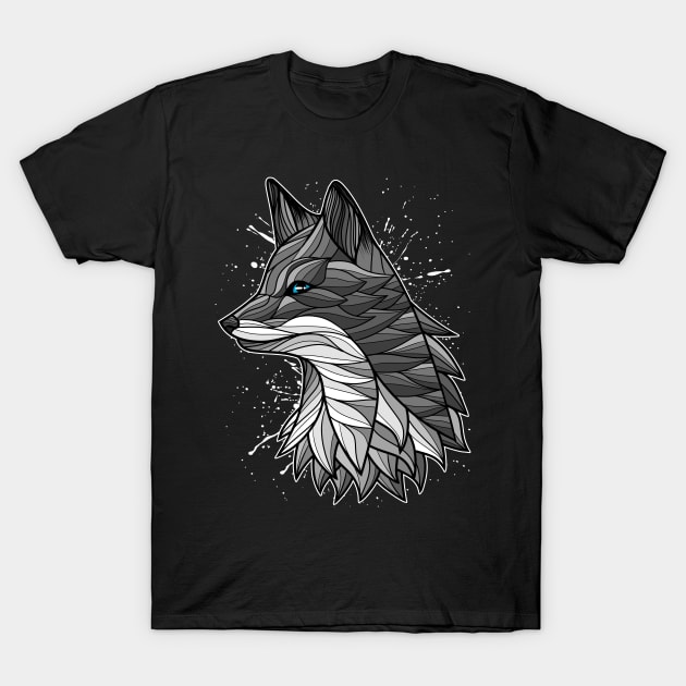 Stain Fox Tattoo T-Shirt by albertocubatas